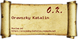 Oravszky Katalin névjegykártya